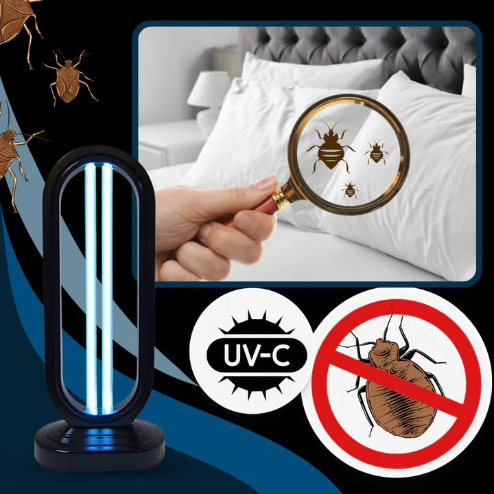 UV-C Light Bulb with Timer Control for Bed Bug Concern Areas