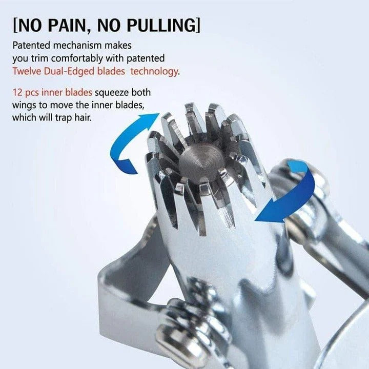 Manual Stainless Steel Nose and Ear Hair Trimmer