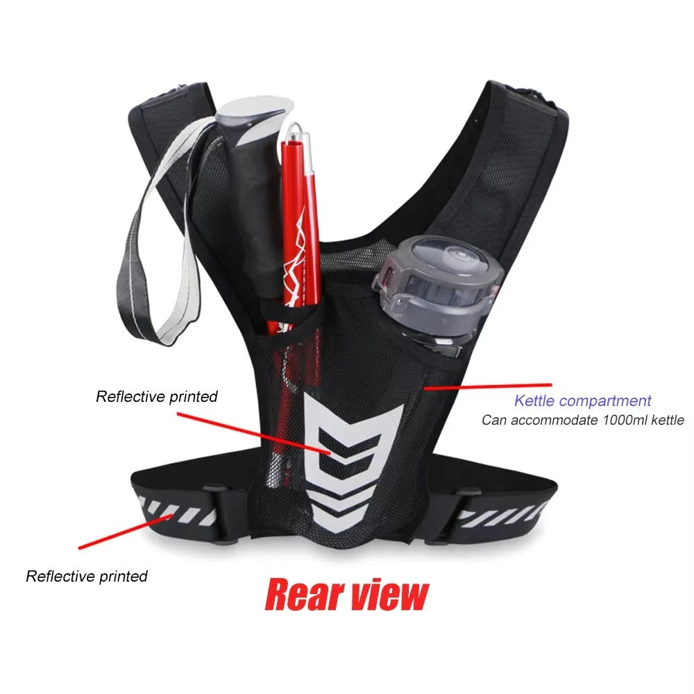 Adjustable Running Vest with Phone Holder and Storage