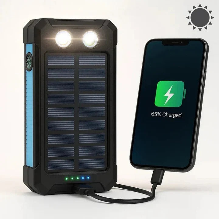 Portable 30,000mAh Solar USB Power Bank