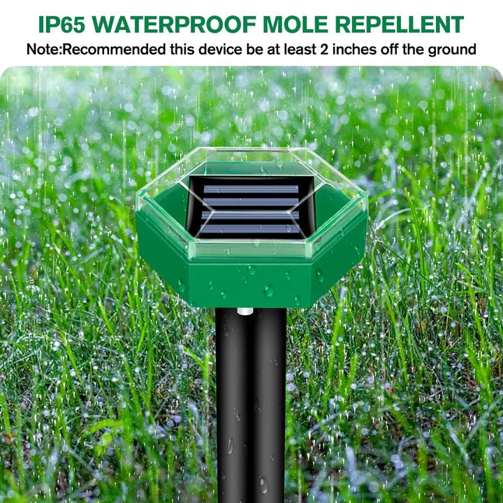Solar Powered Ultrasonic Pest Deterrent Stakes, Set of 4