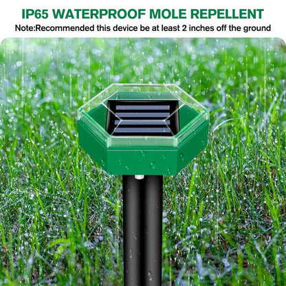 Solar Powered Ultrasonic Pest Deterrent Stakes, Set of 4