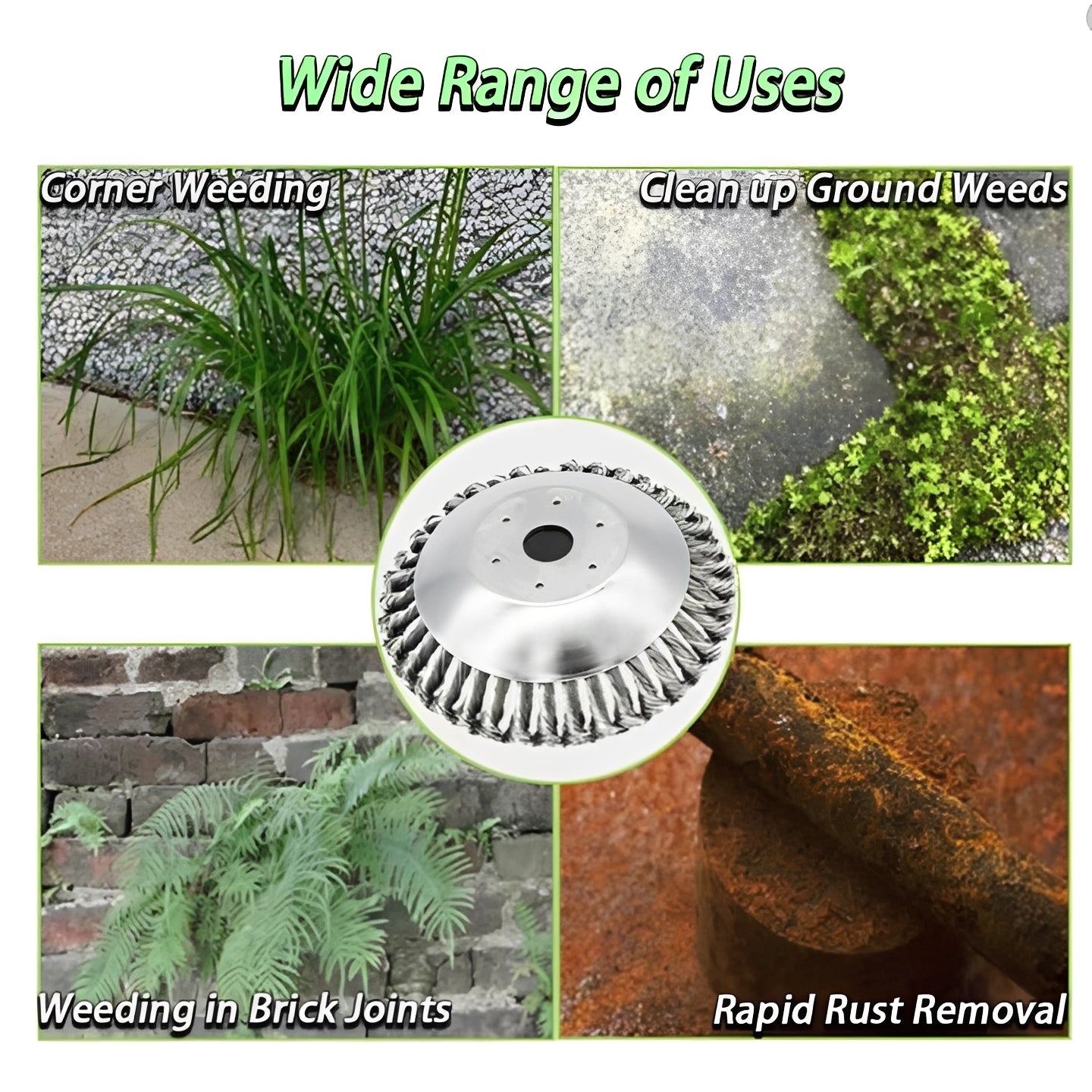 Carbon Steel Trimmer Weed Brush Head for Grass Cutting