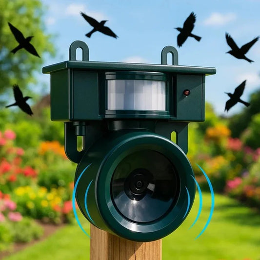 Solar Powered Bird Deterrent Device with PIR Motion Sensor