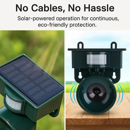 Solar Powered Bird Deterrent Device with PIR Motion Sensor