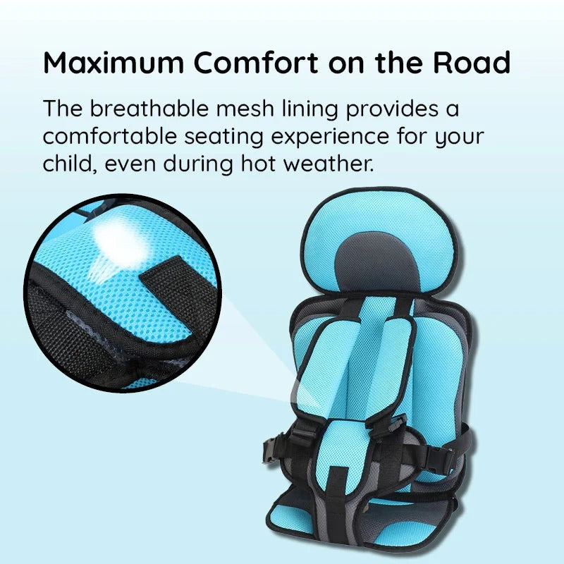 Vehicle Cushion Seat for Children with Strap System