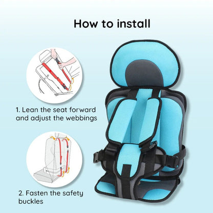 Vehicle Cushion Seat for Children with Strap System