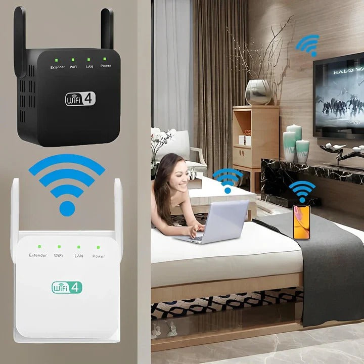 WiFi Repeater for 2.4GHz Network Extension, Up to 300Mbps