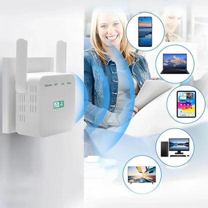 WiFi Repeater for 2.4GHz Network Extension, Up to 300Mbps