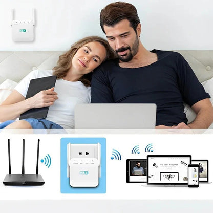 WiFi Repeater for 2.4GHz Network Extension, Up to 300Mbps