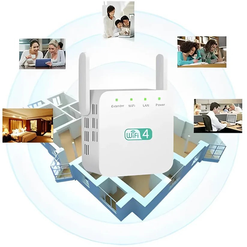 WiFi Repeater for 2.4GHz Network Extension, Up to 300Mbps
