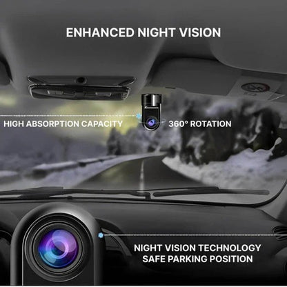 Car Dashcam with Wide Angle Lens and Built In Battery