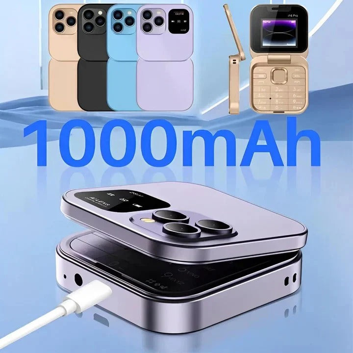 Portable Foldable Phone with Dual SIM and Bluetooth