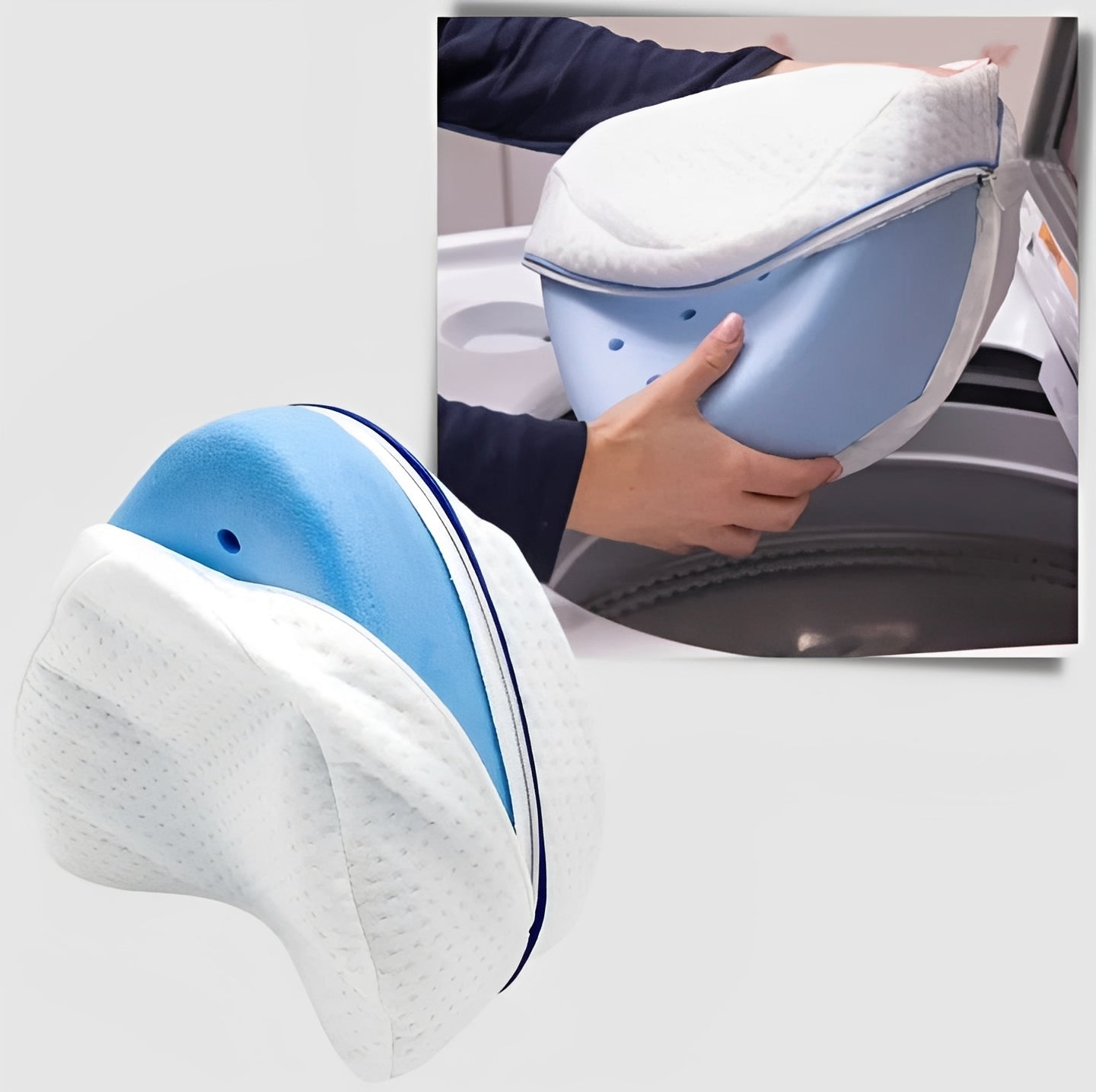 Memory Foam Knee Pillow for Side Sleeping Support