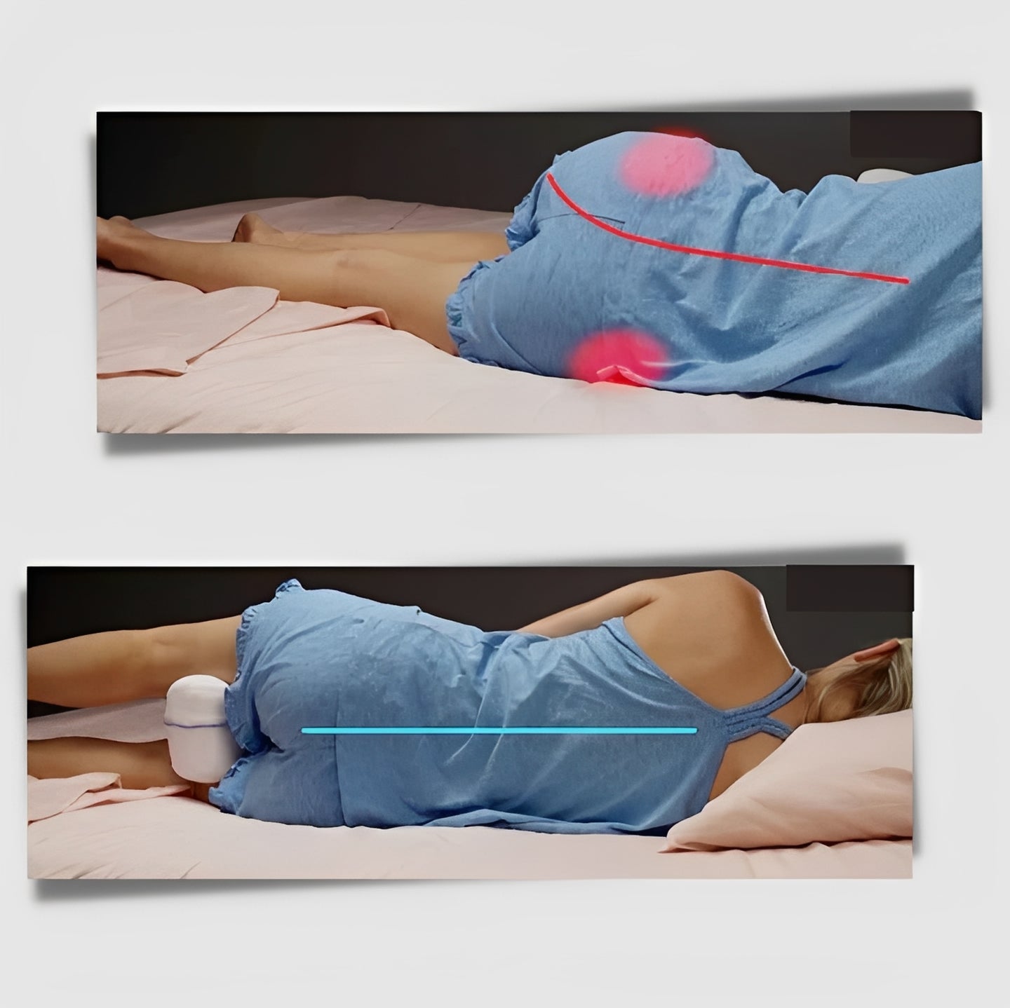 Memory Foam Knee Pillow for Side Sleeping Support