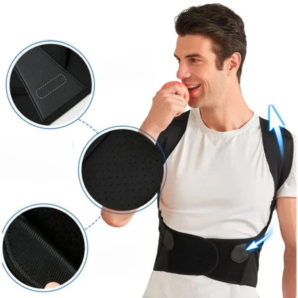 Unisex Posture Support Brace with Adjustable Shoulder Straps