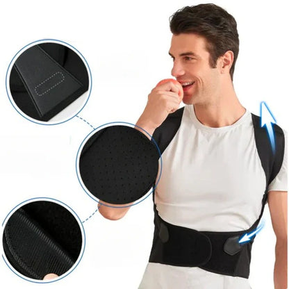 Unisex Posture Support Brace with Adjustable Shoulder Straps