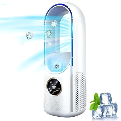 Portable Evaporative Air Cooler with Blade Free Design