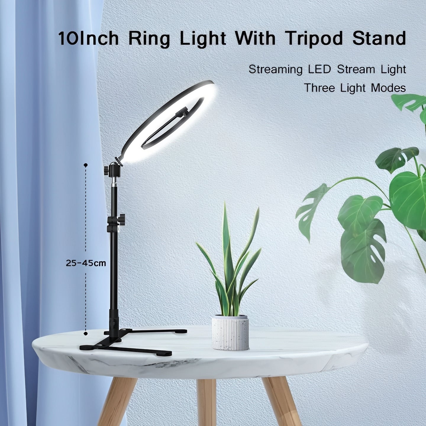 Ring Light Tripod Stand with Adjustable Phone Holder