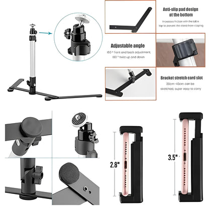 Ring Light Tripod Stand with Adjustable Phone Holder