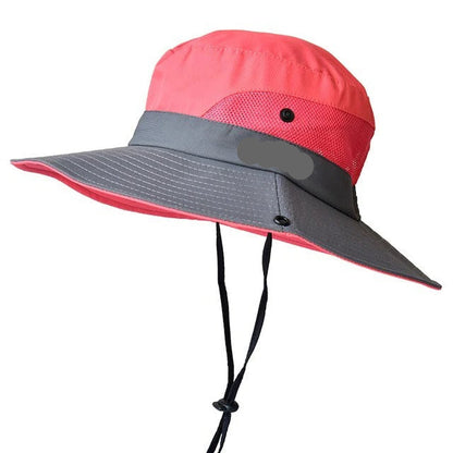 Foldable Wide Brim Sun Hat with Adjustable Fit for Outdoor Use