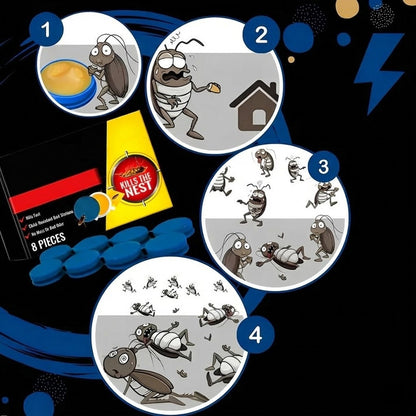 Indoor Cockroach Trap Station with Enclosed Gel Bait
