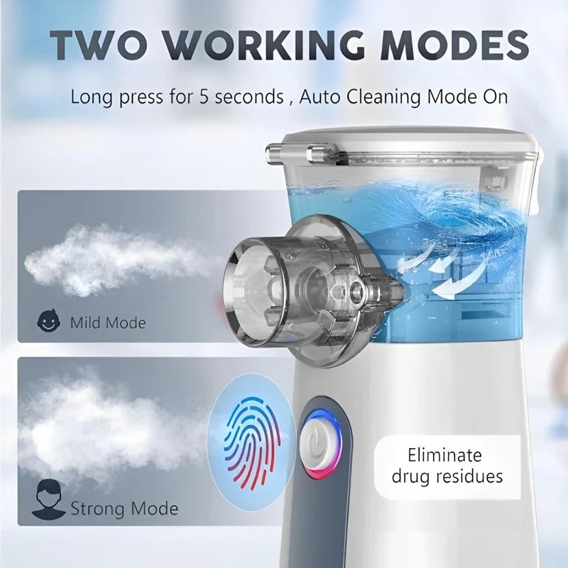Portable Handheld Nebulizer with Dual Mist Modes