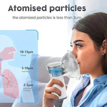 Portable Handheld Nebulizer with Dual Mist Modes