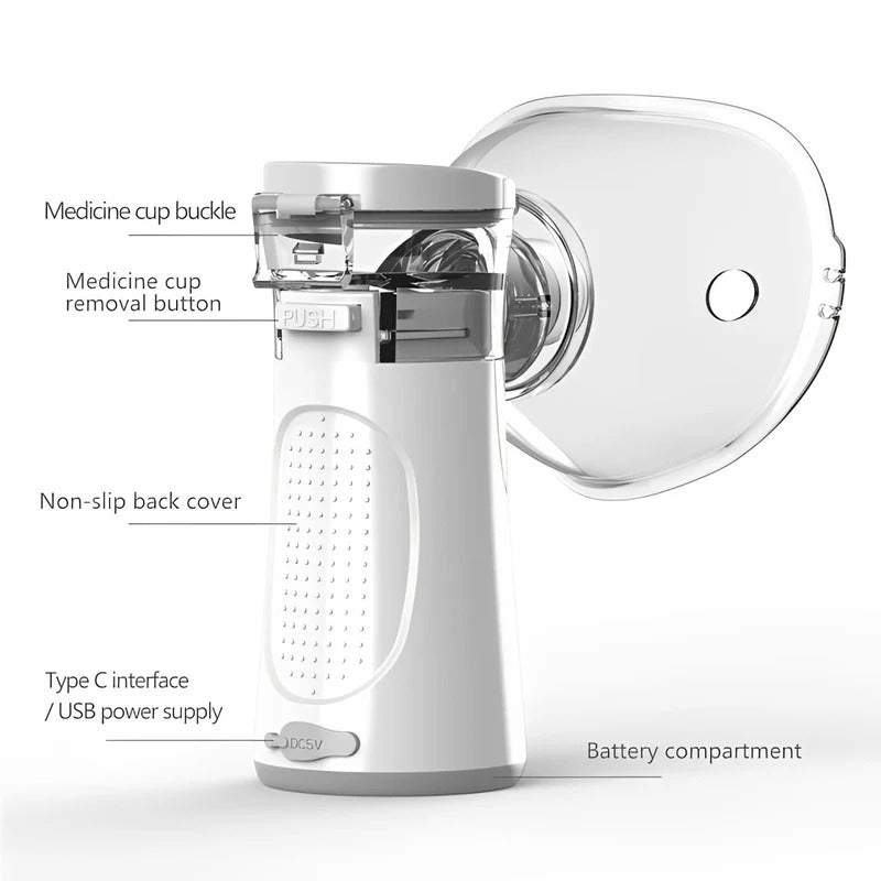 Portable Handheld Nebulizer with Dual Mist Modes
