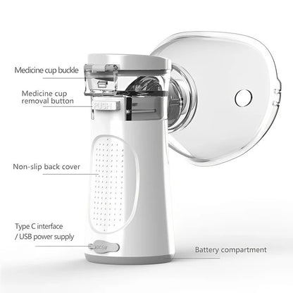 Portable Handheld Nebulizer with Dual Mist Modes