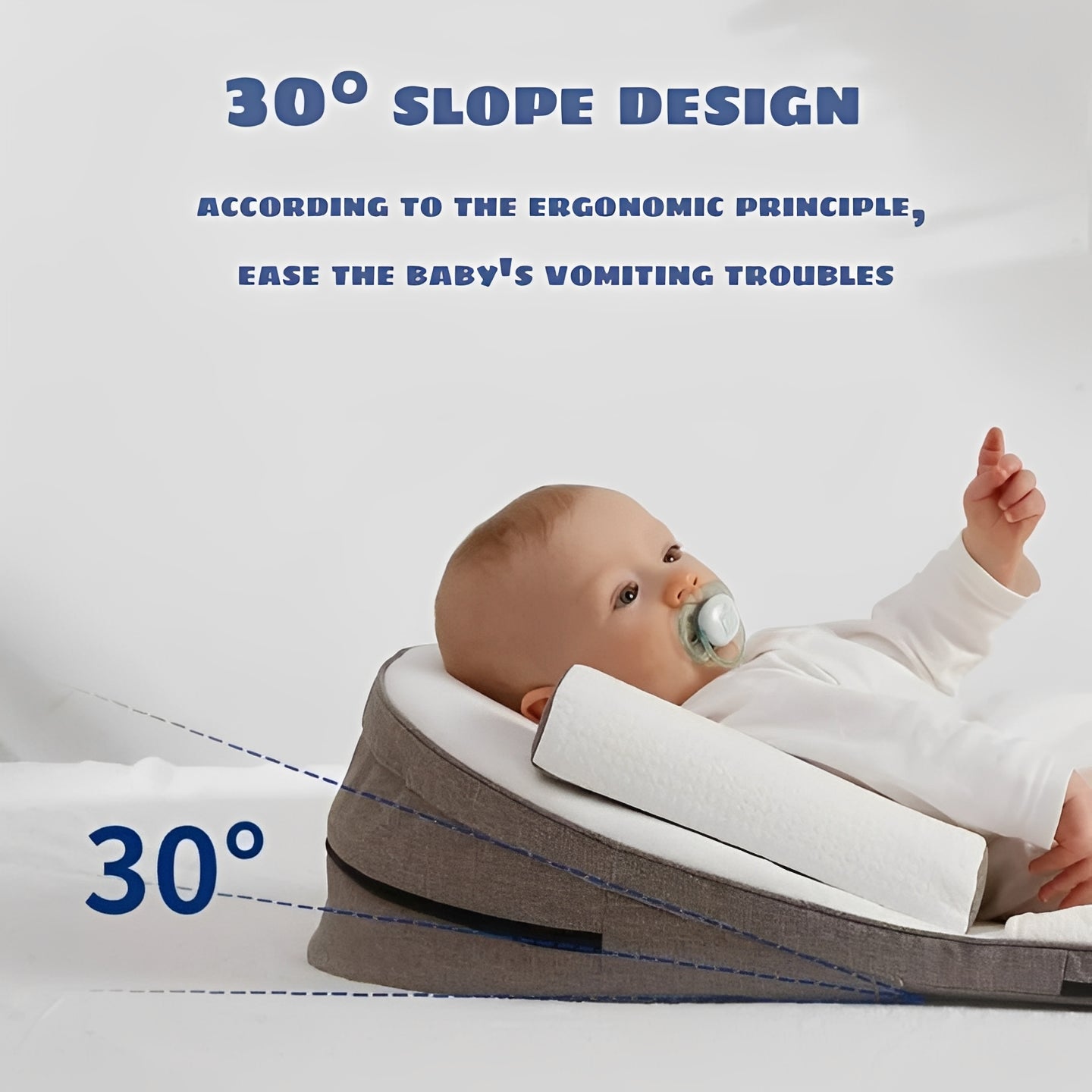Infant Wedge Positioning Support Pillow with Washable Cover