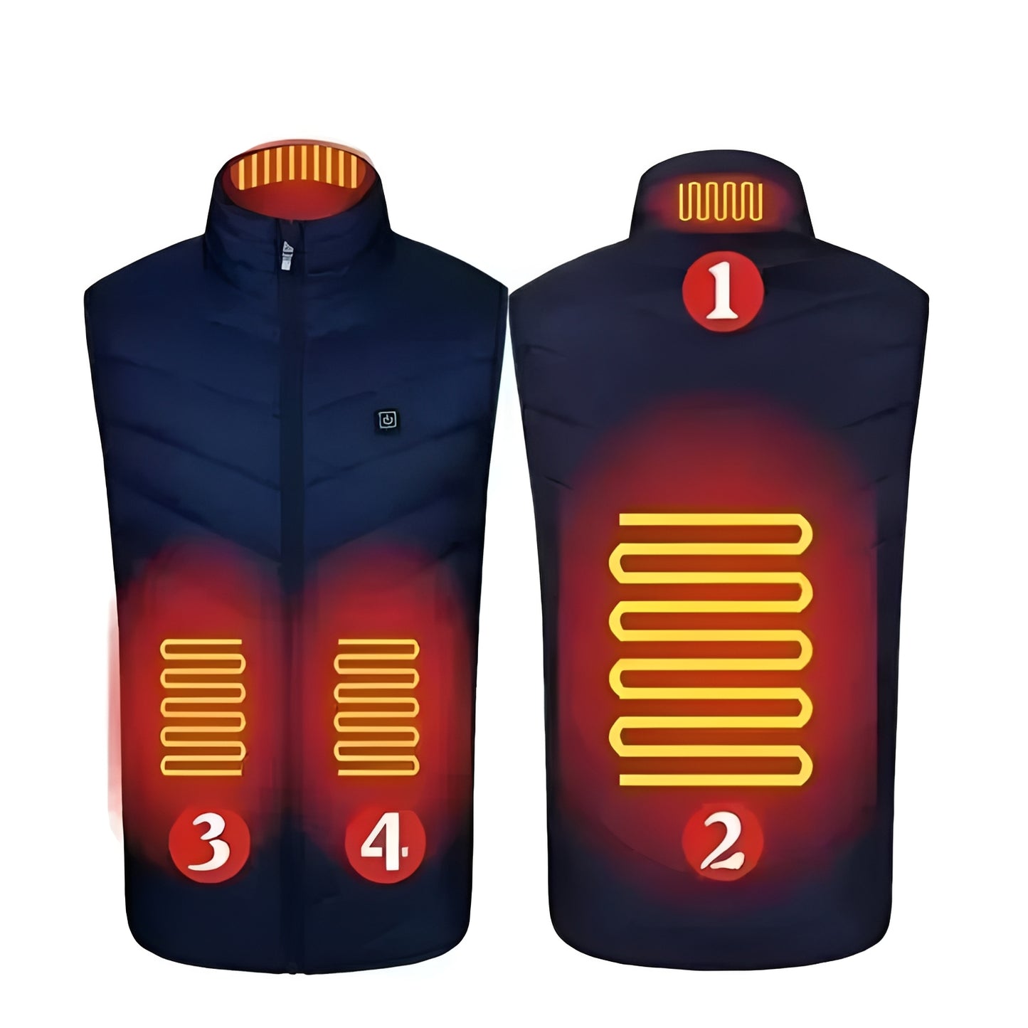 Unisex Heated Vest with USB Connectivity and Overheat Protection and Machine Washable Material