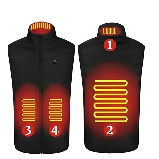 Unisex Heated Vest with USB Connectivity and Overheat Protection and Machine Washable Material