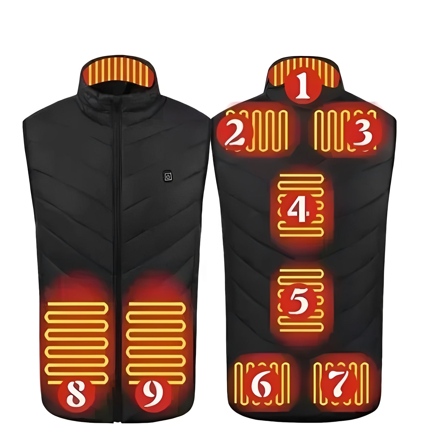 Unisex Heated Vest with USB Connectivity and Overheat Protection and Machine Washable Material
