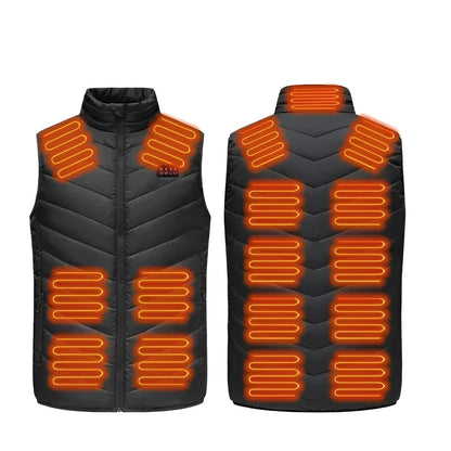Unisex Heated Vest with USB Connectivity and Overheat Protection and Machine Washable Material