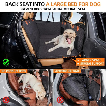 Dog Car Seat Extender with Non Slip Surface and Solid Internal Board