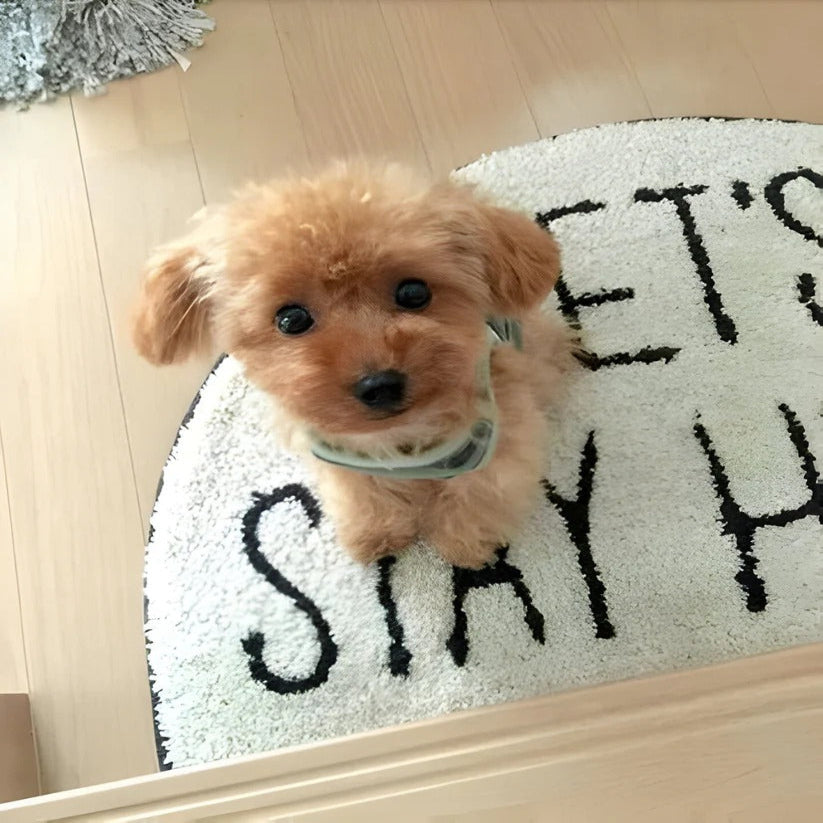 Weighted Plush Dog Toy with Synthetic Fur Exterior