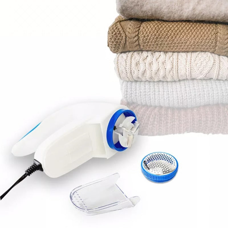 Household Fabric Shaver for Lint Removal with Mesh Cover and Motorized Blades