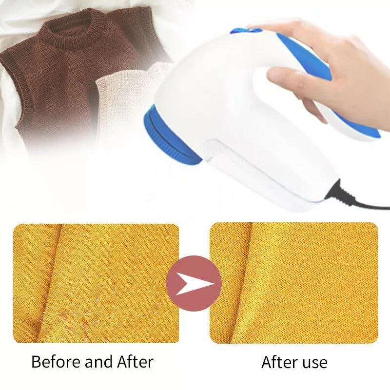 Household Fabric Shaver for Lint Removal with Mesh Cover and Motorized Blades