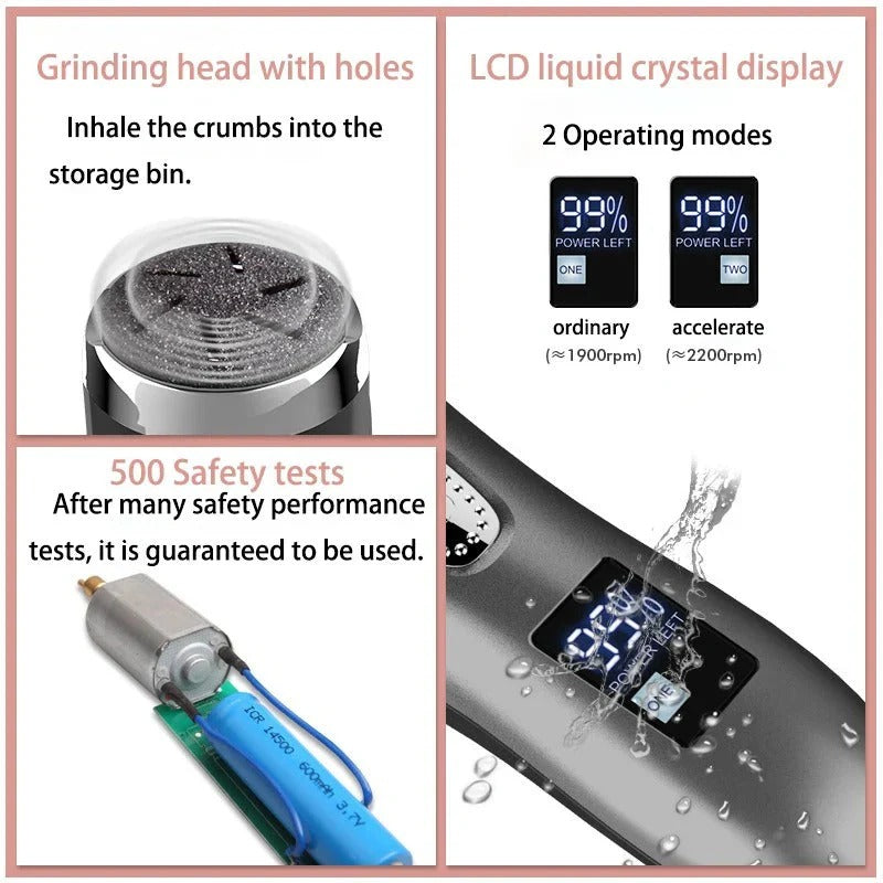 Rechargeable Electric Foot Callus Shaver with Dual Speed Settings