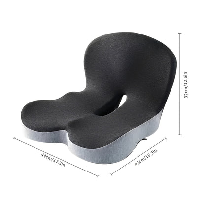 Memory Foam Seat Cushion with Lumbar Support Design