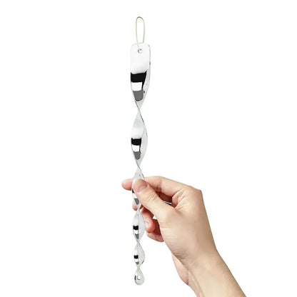 Spiral Bird Deterrent Rod with Reflective Finish for Outdoor Use