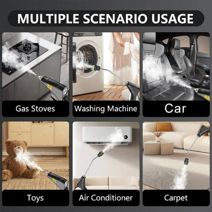 Portable Steam Cleaner with 2500W Power for Multi-Surface Cleaning