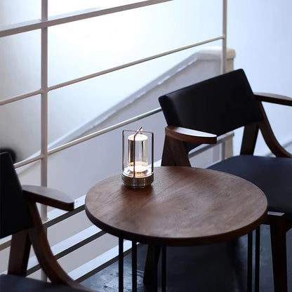 LED Crystal Lantern Lamp with Rechargeable Cordless Power and Portable Desktop Design