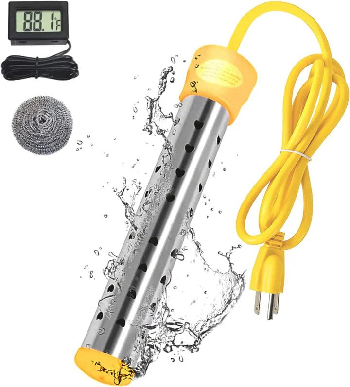 Portable Immersion Water Heater with Stainless Steel Coil
