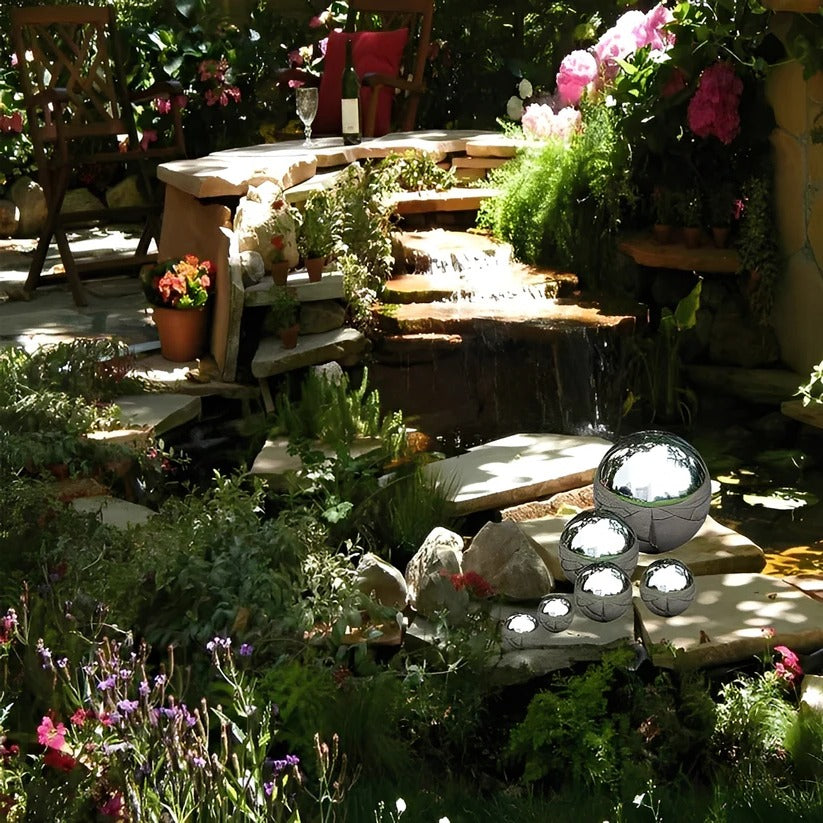 Stainless Steel Reflective Gazing Globes for Garden and Patio Decor