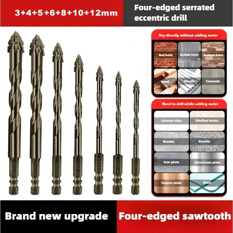 Heavy Duty Dry Drilling Eccentric Bit with Four-Edge Serrated Technology