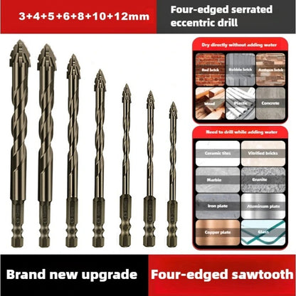 Heavy Duty Dry Drilling Eccentric Bit with Four-Edge Serrated Technology