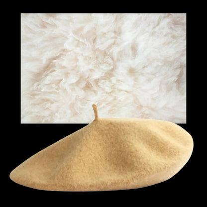 Solid Color Woollen Beret for Women and Girls with Comfortable Elastic Inner Band