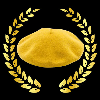 Solid Color Woollen Beret for Women and Girls with Comfortable Elastic Inner Band